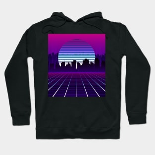 Dreamy 80s City Synthwave Hoodie